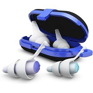 Soft Ear Plugs -  3D Oval Shape and Noise Reducing Gel - 2-Pair Reusable